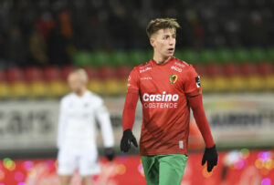 Nick Bätzner (KV Oostende) bejubelt Treffer
