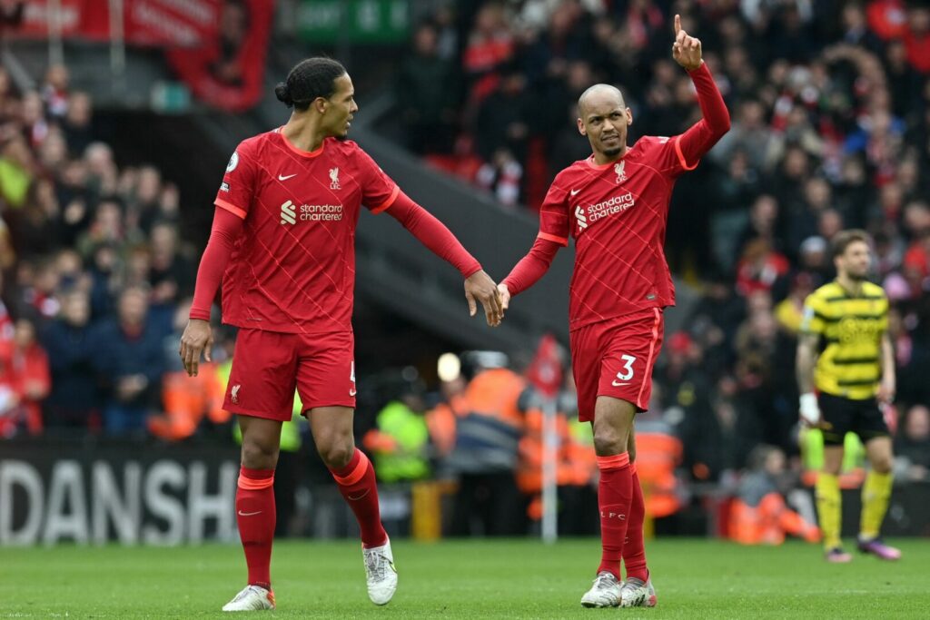 Virgil van Dijk und Fabinho im Liverpool Trikot