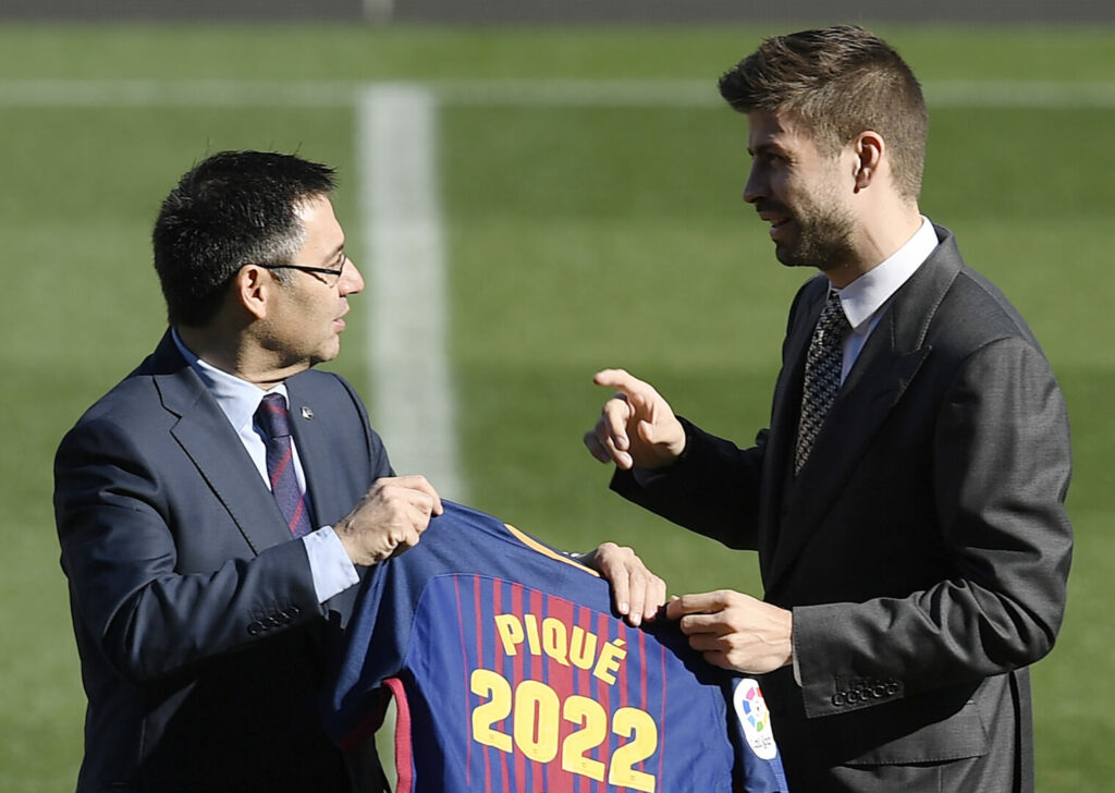 Josep Maria Bartomeu und Gerard Piqué.