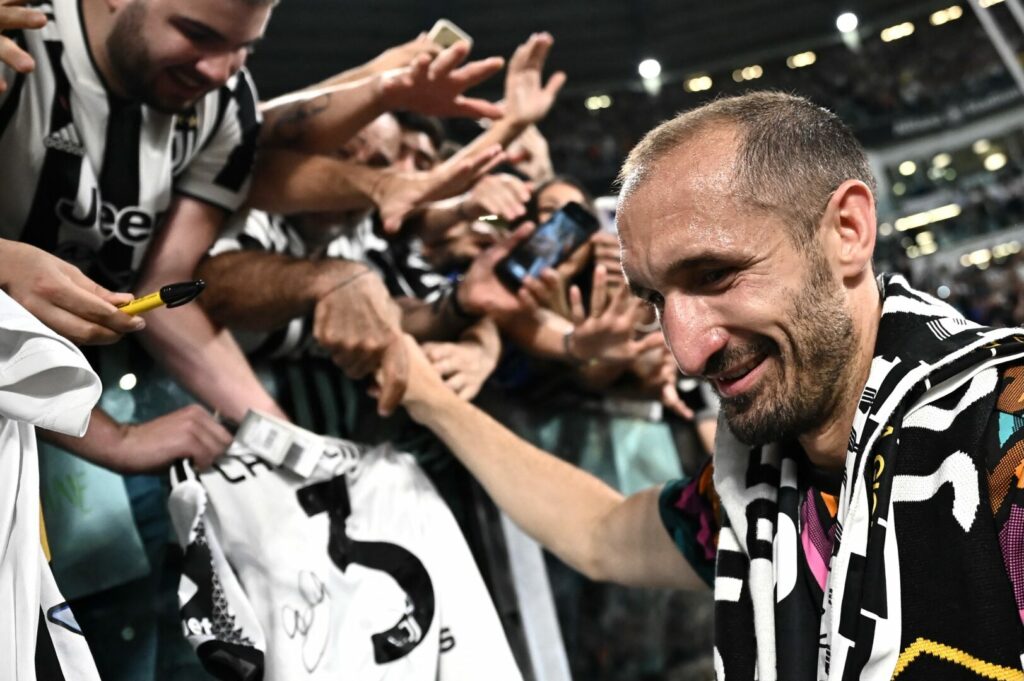 Giorgio Chiellini verabschiedet sich von den Fans von Juventus