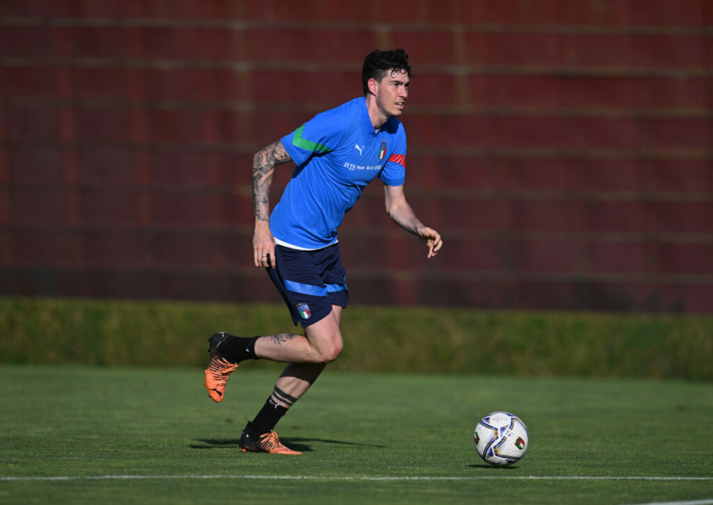 Alessandro bastuni beim Training der italienischen Nationalmannschaft. Tottenham will den Innenverteidiger verpflichten