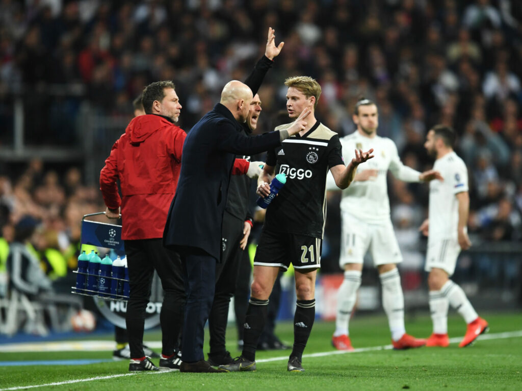 Erik ten Hag und Frenkie de Jong könnten bei Man United aufeinandertreffen.