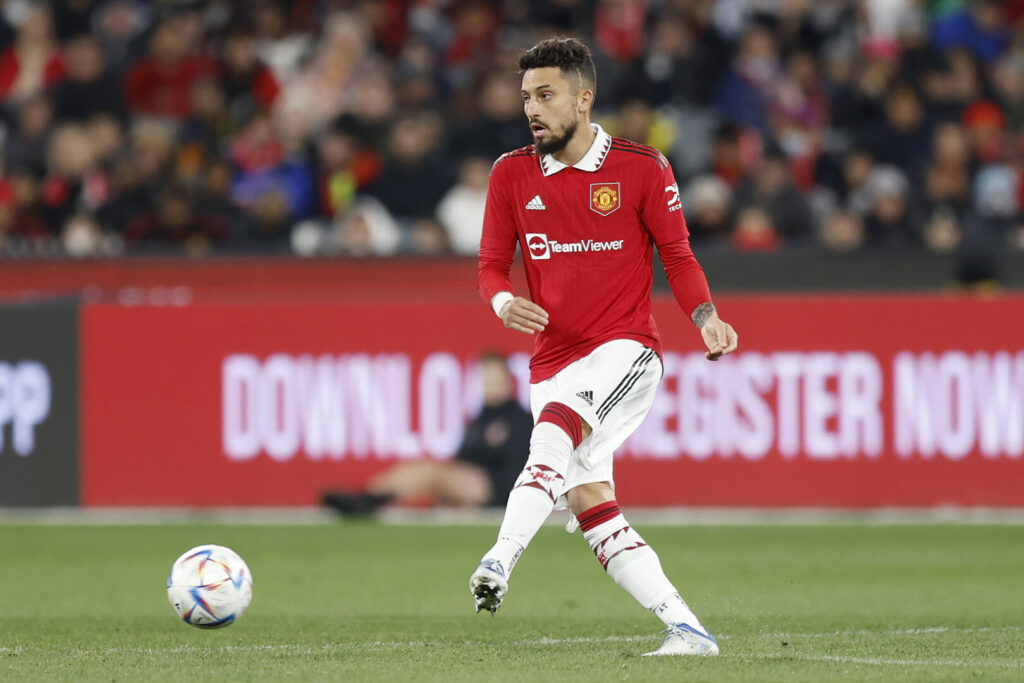Alex Telles in einem Testspiel für Manchester United