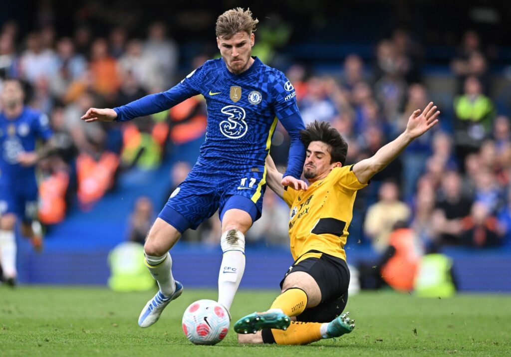 Timo Werner (links) in einem Spiel für Chelsea