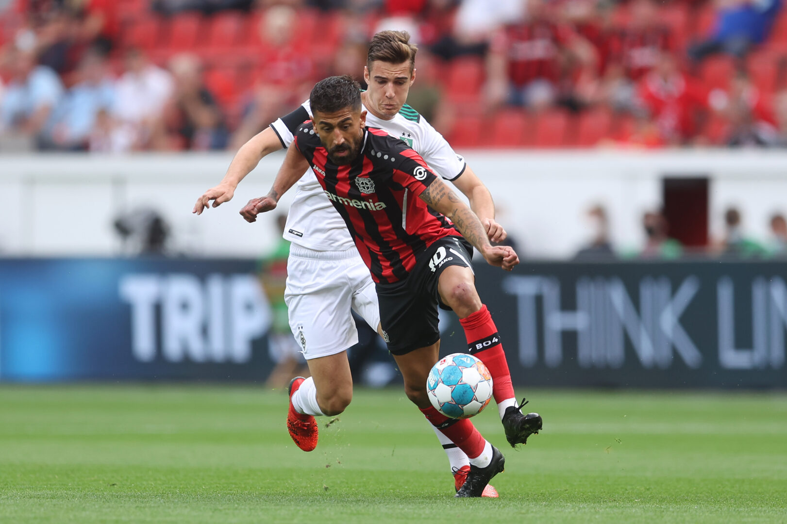 Bayer Leverkusen und Borussia Mönchengladbach duellieren sich in der Bundesliga.