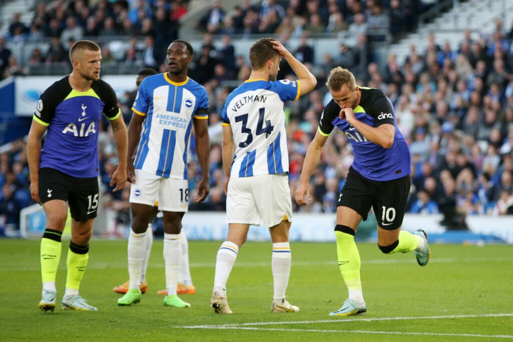 Harry Kane und Tottenham jubeln gegen Brighton