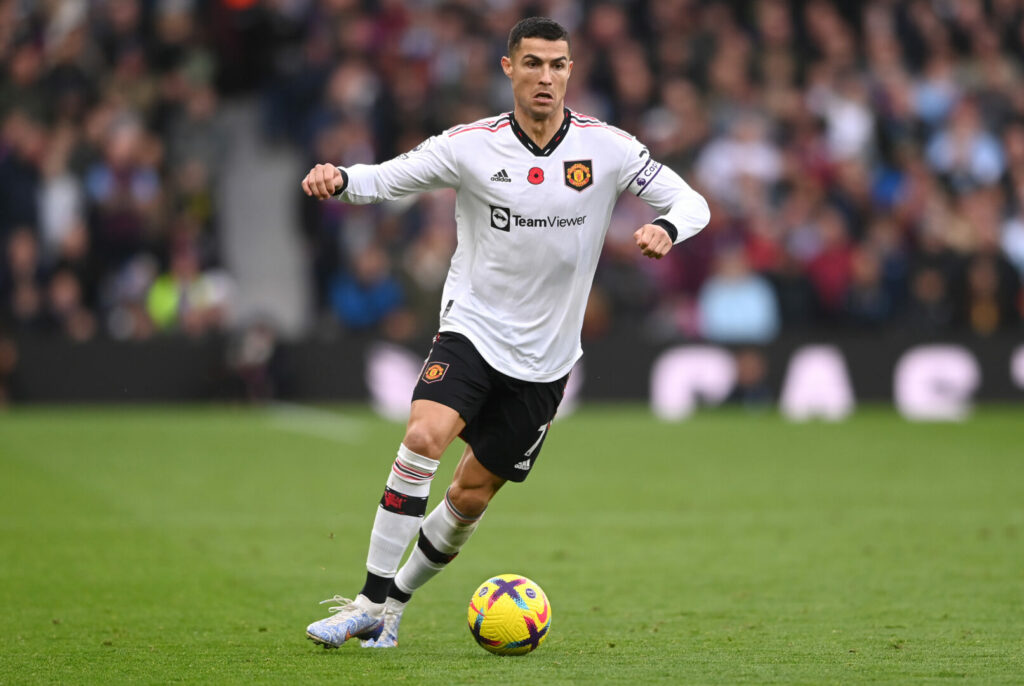 Cristiano Ronaldo in einem Spiel für Manchester United