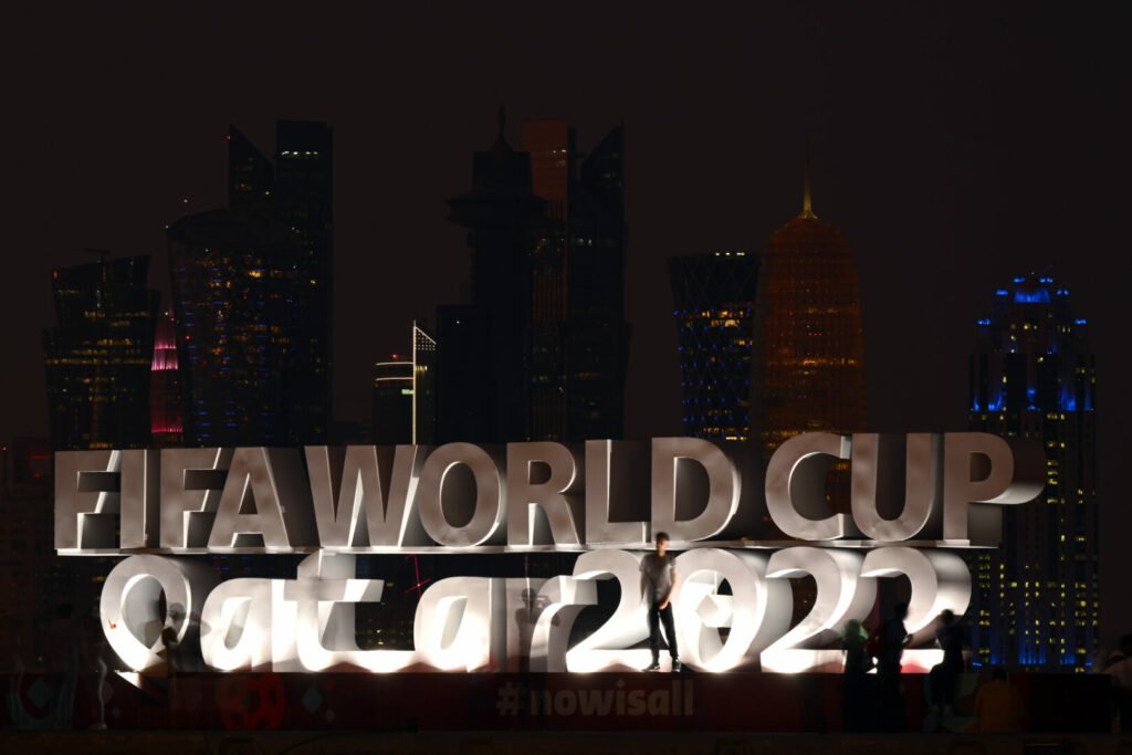Das Logo des FIFA World Cups in Katar