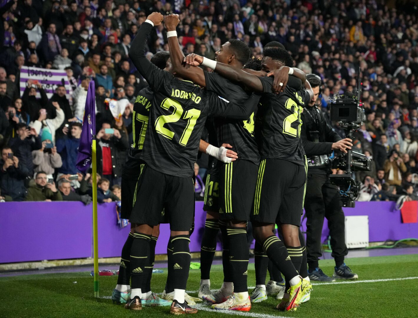 Die jubelnden Spieler von Real Madrid