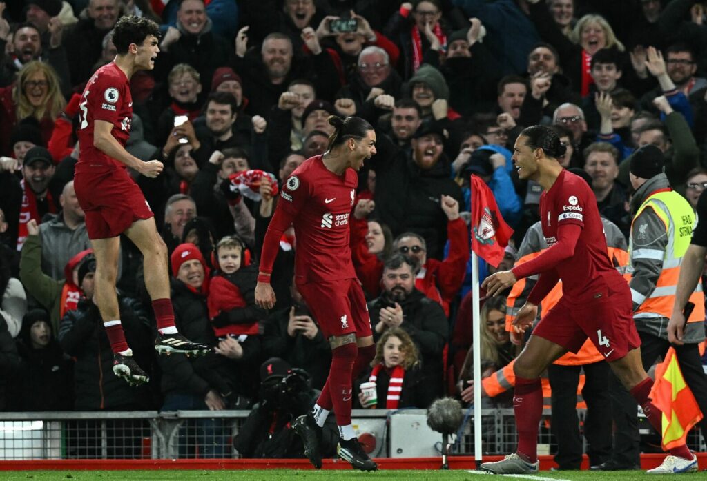 Liverpool jubelt über das 1:0 gegen Wolverhampton