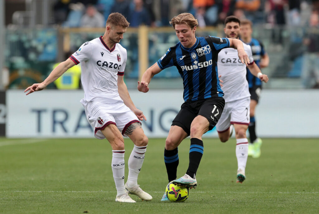 Rasmus Hojlund im Trikot von Atalanta Bergamo.