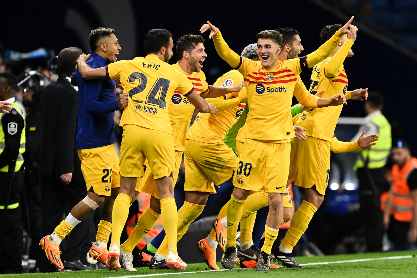 Der FC Barcelona feiert die Meisterschaft