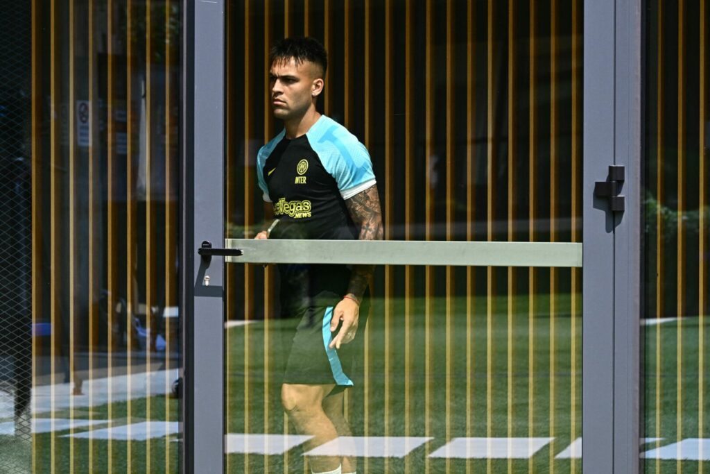 Lautaro Martinez beim Inter-Training