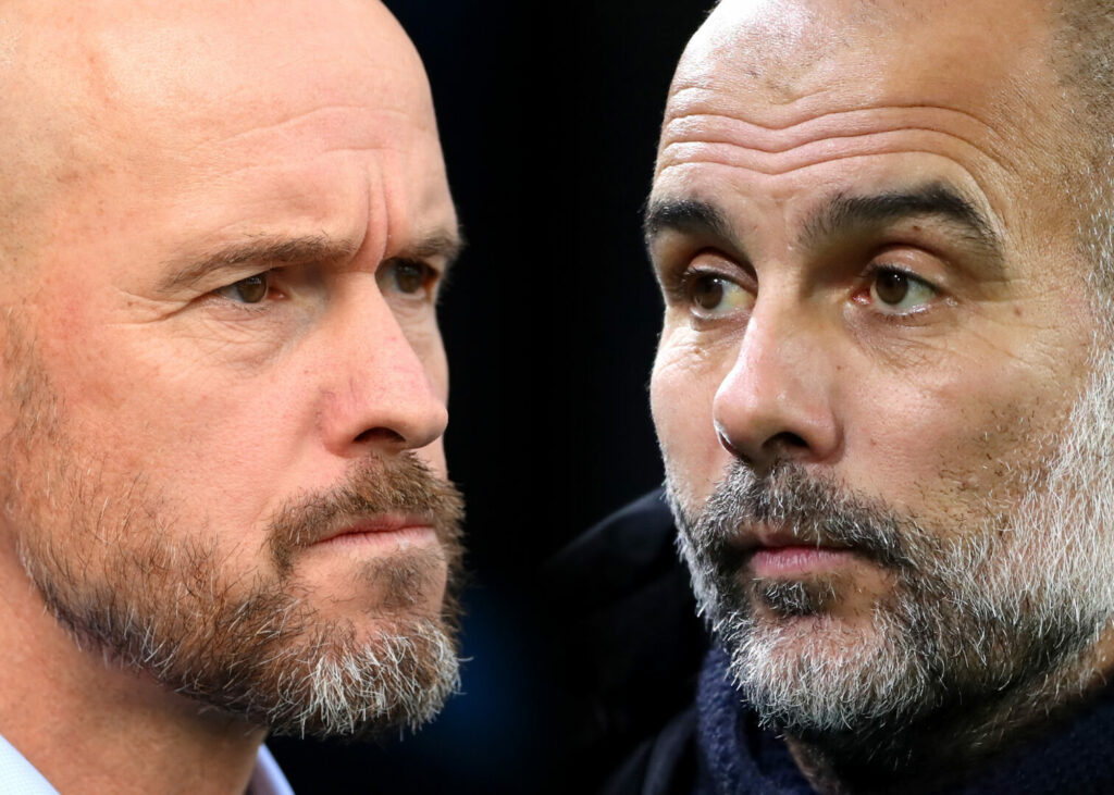 Stehen sich im Finale des FA Cup gegenüber: Erik ten Hag und Pep Guardiola