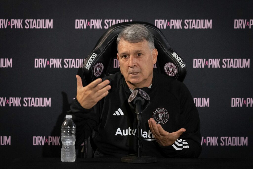 Gerardo Martino bei der Pressekonferenz.