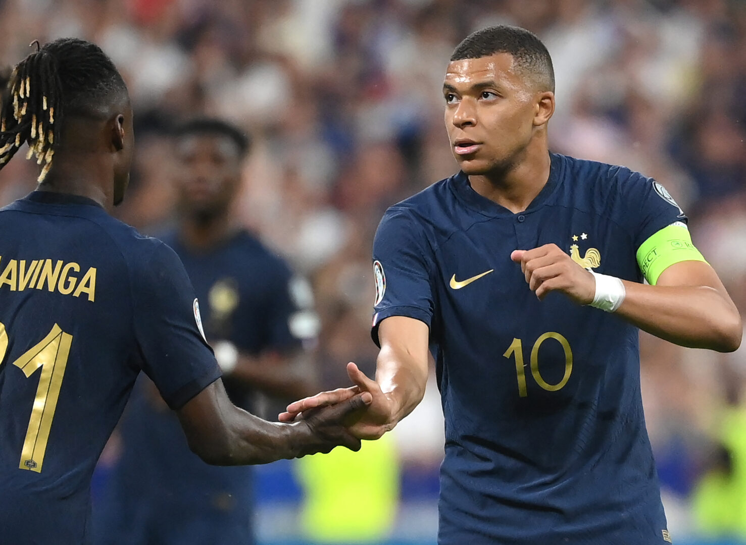 Kylian Mbappe im Trikot der französischen Nationalmannschaft.