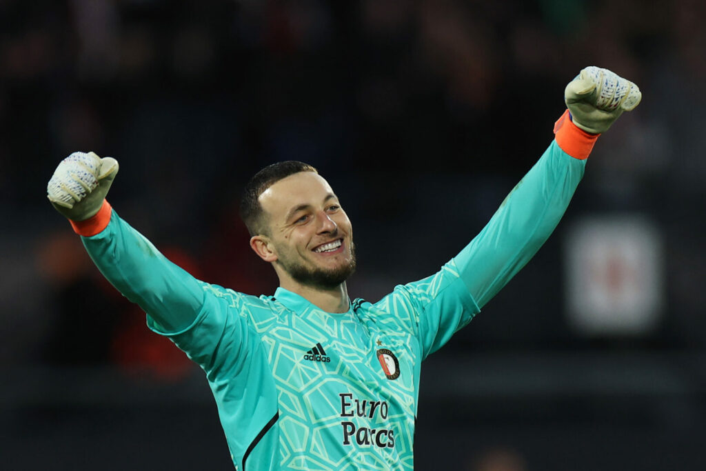 Justin Bijlow im Trikot von Feyenoord Rotterdam.