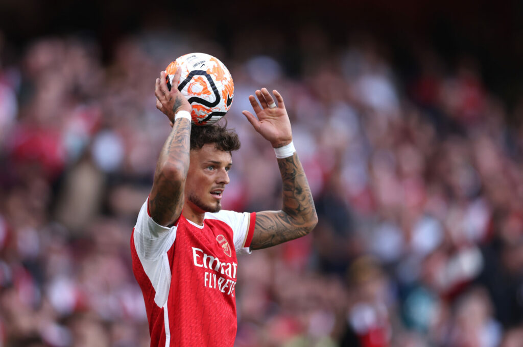 Ben White, während eines Spiels im Trikot von Arsenal