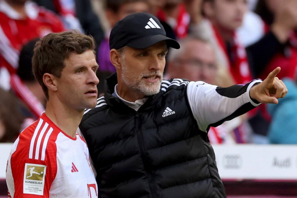 Thomas Müller und Thomas Tuchel beim FC Bayern München.