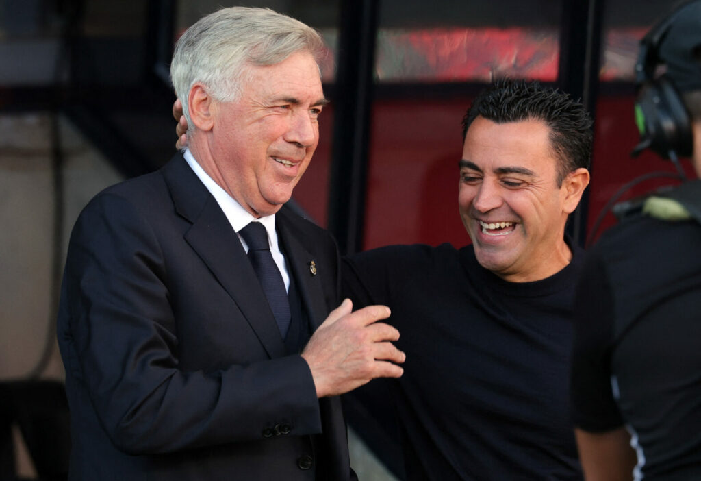Carlo Ancelotti und Xavi (Real Madrid und FC Barcelona)