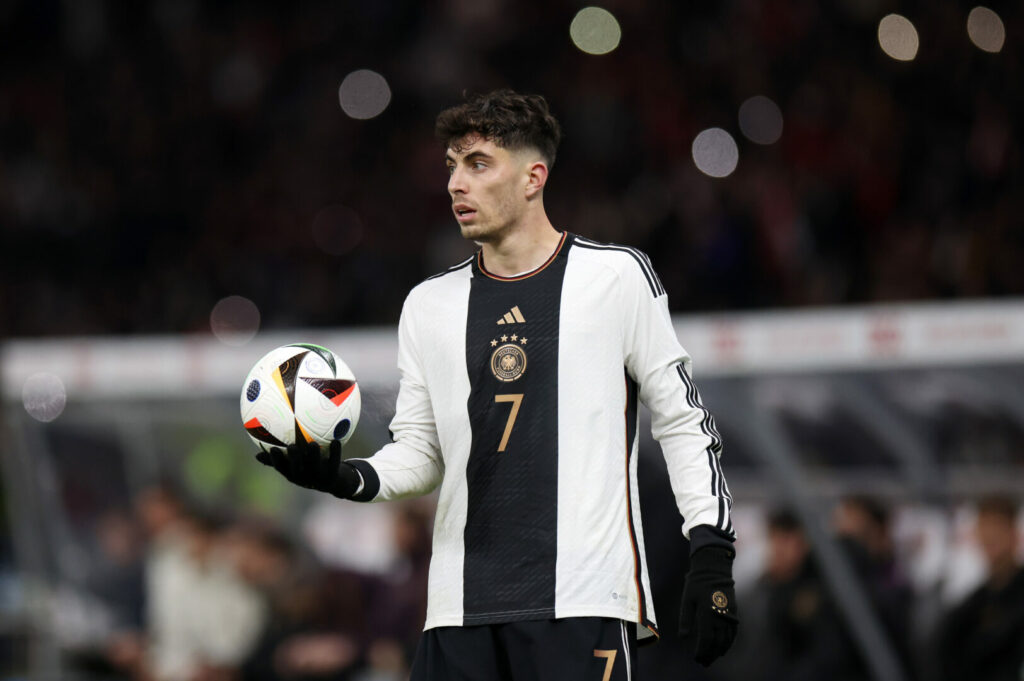 Kai Havertz wurde von Julian Nagelsmann als linker Verteidiger aufgestellt.
