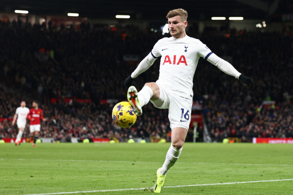 Timo Werner im Trikot der Tottenham Hotspur.