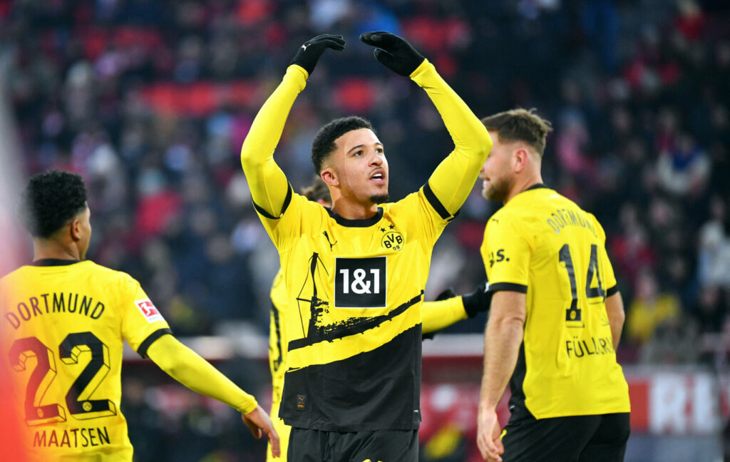 Jadon Sancho im Trikot des BVB.