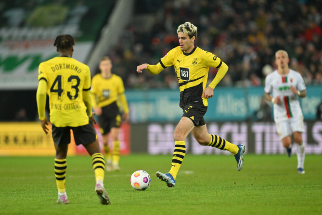 Giovanni Reyna bei einem seiner neun Bundesliga-Einsätze in dieser Saison. (Photo by Sebastian Widmann/Getty Images)