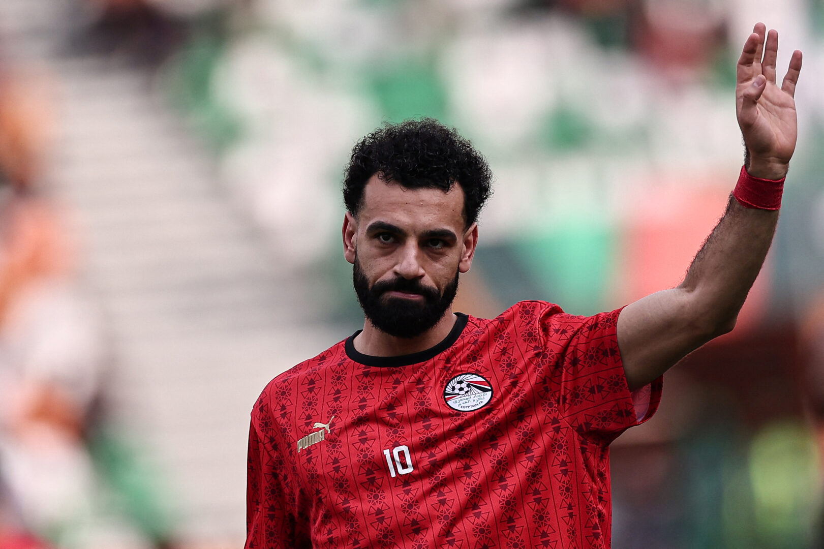 Afrika-Cup: Mohamed Salah traf für Ägypten.