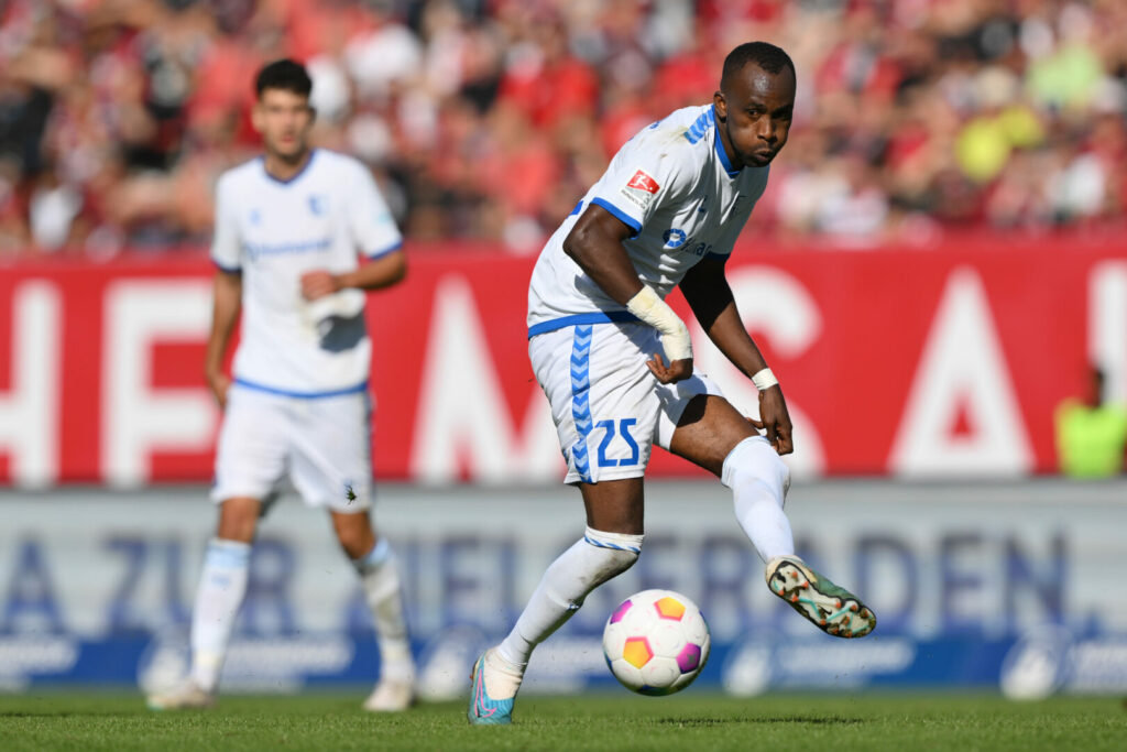 Traf erneut gegen Schalke: Silas Gnaka vom 1. FC Magdeburg.