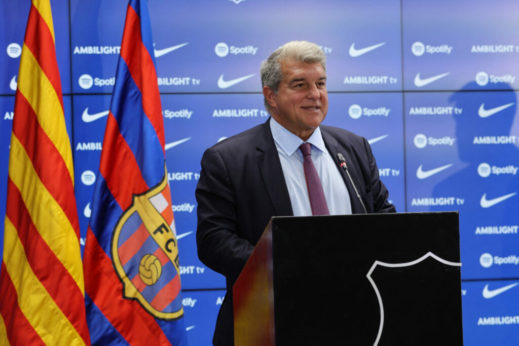 Joan Laporta. (Photo by LLUIS GENE/AFP via Getty Images)