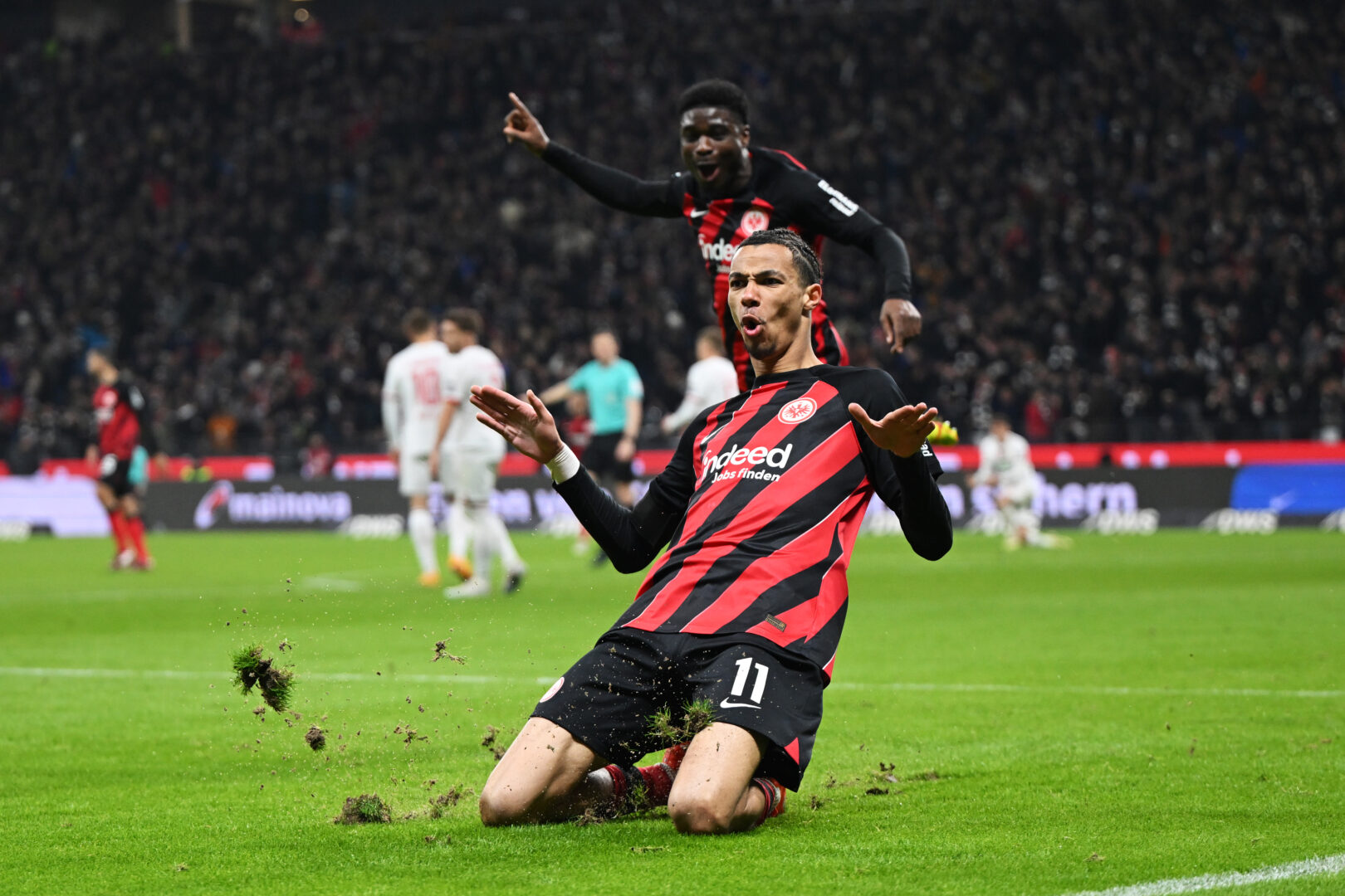 Hugo Ekitike erzielte für Eintracht Frankfurt den zweiten Treffer gegen den FC Augsburg.