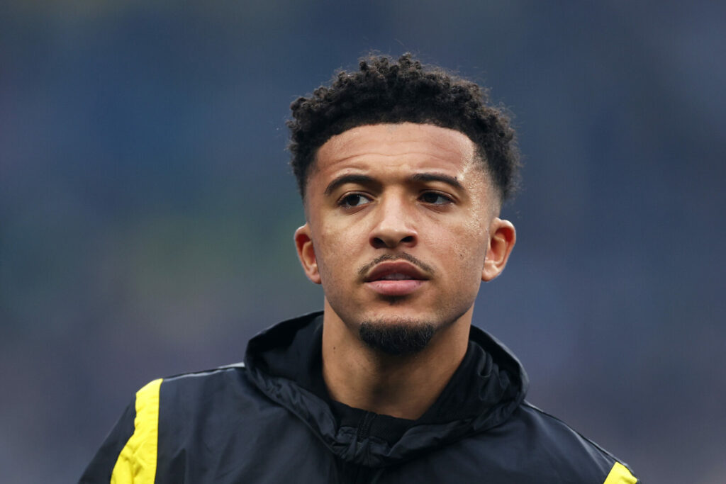 Jadon Sancho blickt skeptisch.