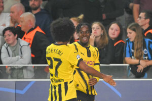 Jamie Gittens sicherte dem BVB den Sieg in Brügge.