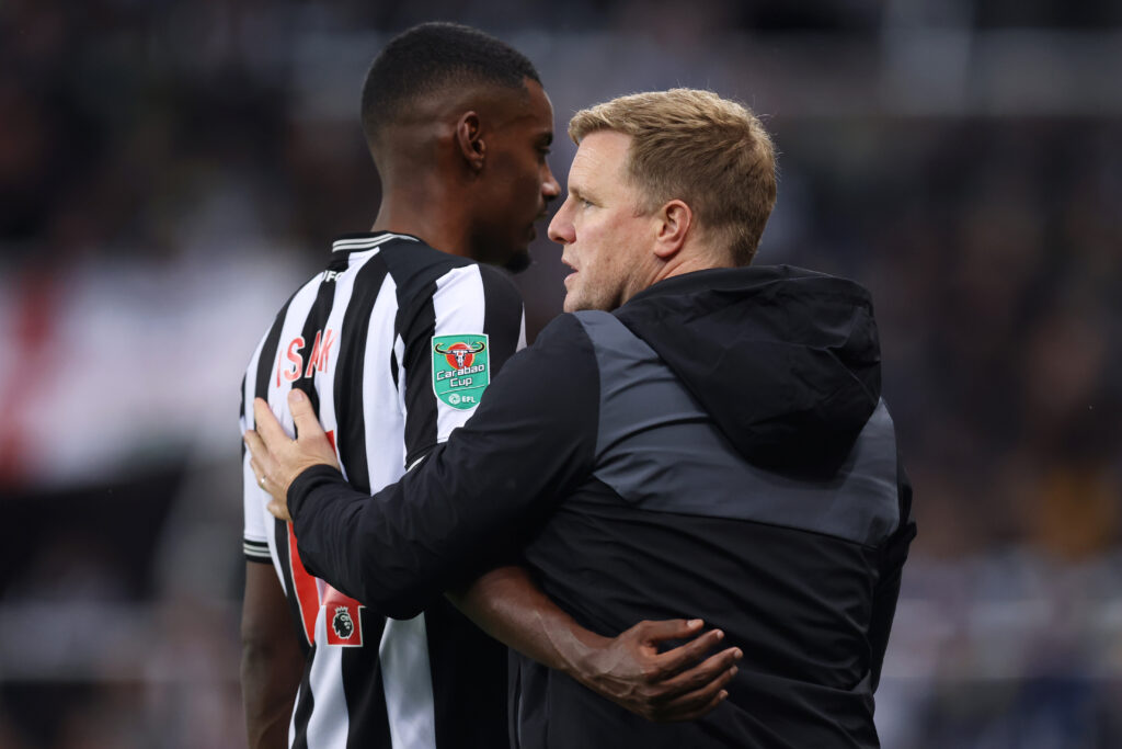 Alexander Isak und Eddie Howe