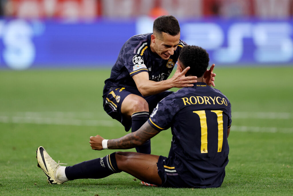 Müssen zusammen eine Pause bei Real Madrid einlegen: Lucas Vazquez (li.) und Rodrygo.