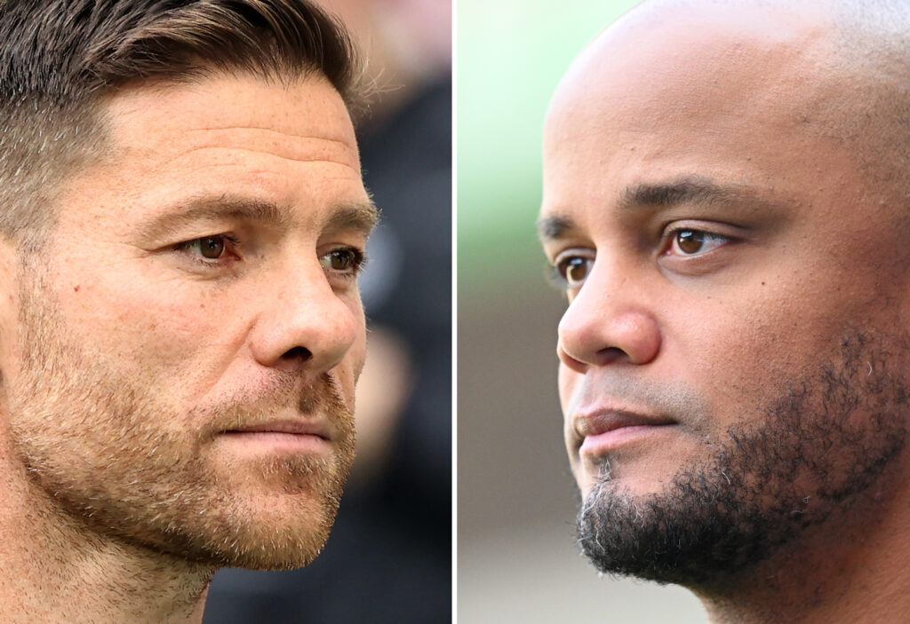 Xabi Alonso und Vincent Kompany (v.l.)