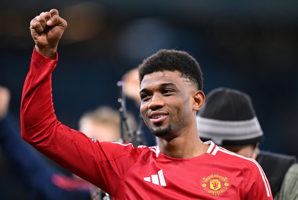 Manchester United-Spieler Amad Diallo nach seinem Tor im Derby.