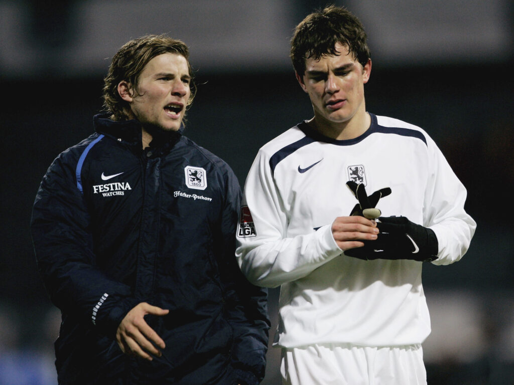Daniel Baier und Marcel Schäfer während ihrer gemeinsamen Zeit bei 1860 München (2005)