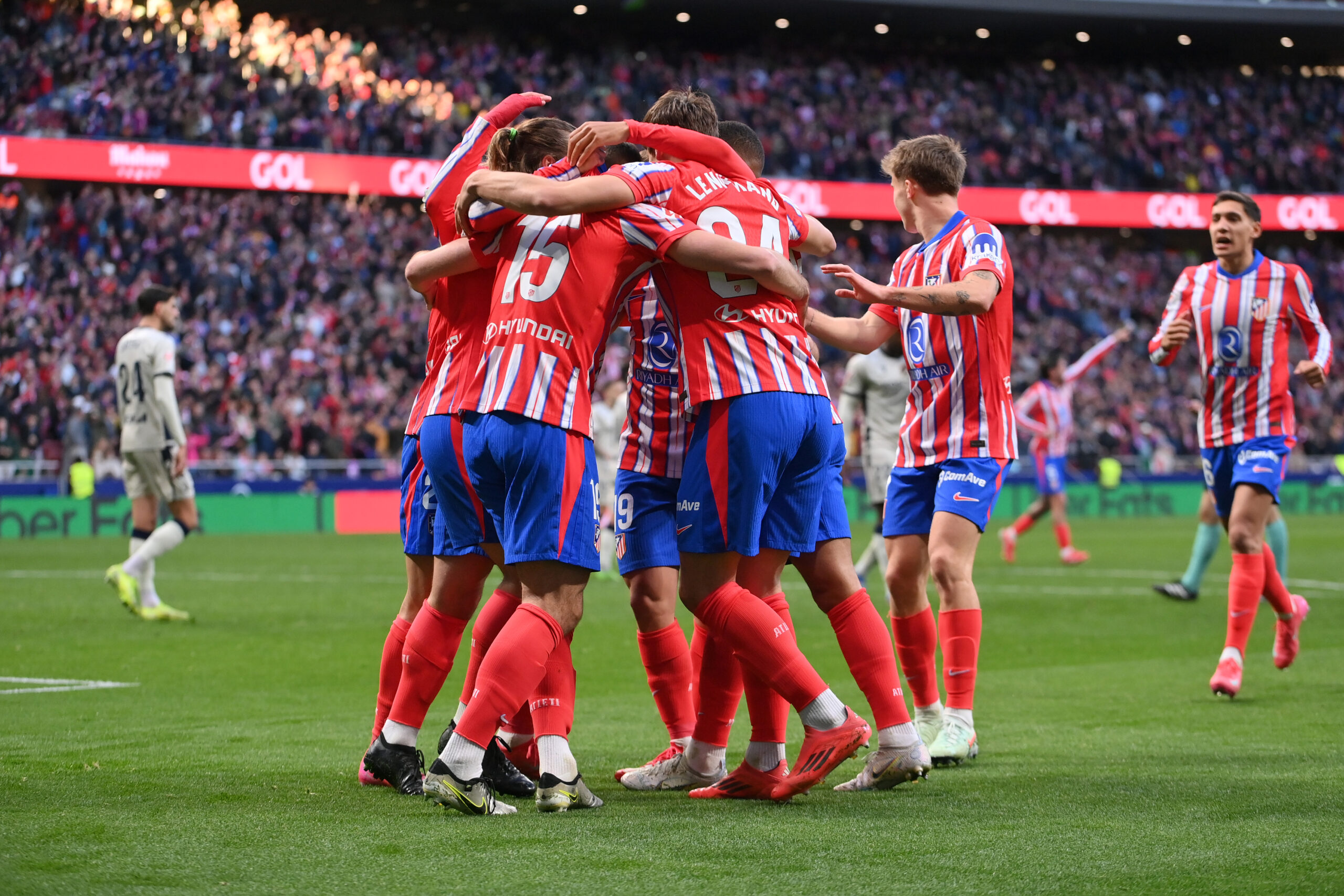 Atletico Madrid nach dem Führungstreffer gegen CA Osasuna