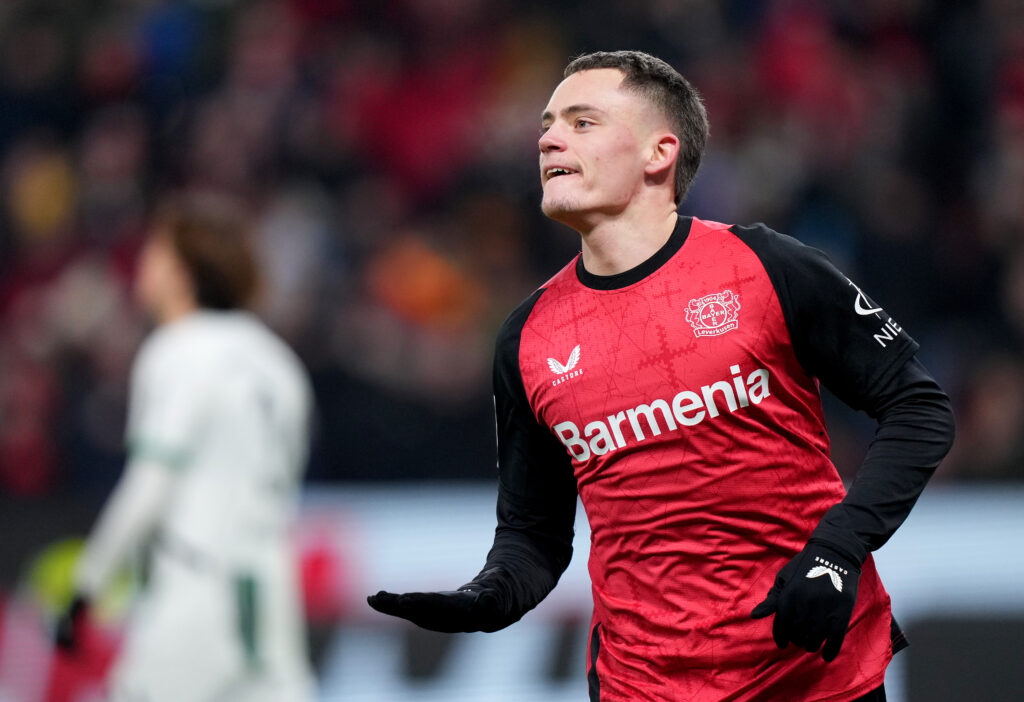 Florian Wirtz bejubelt seinen 1:0-Treffer