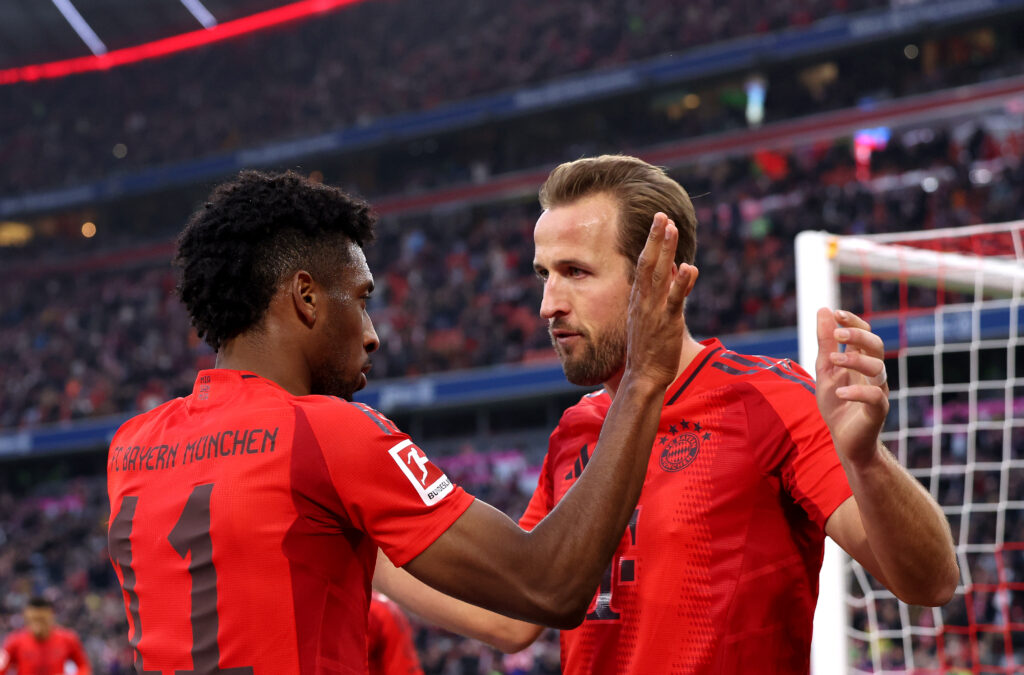 Kingsley Coman und Harry Kane jubeln