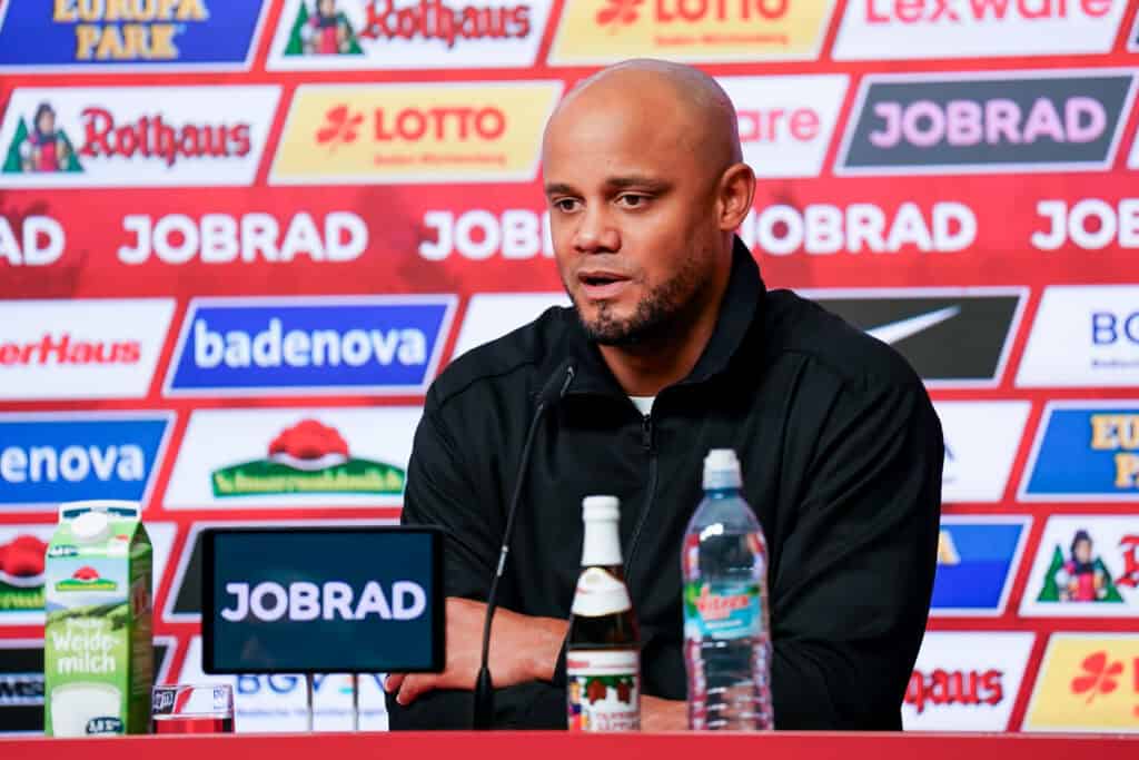 Vincent Kompany auf der Pressekonferenz