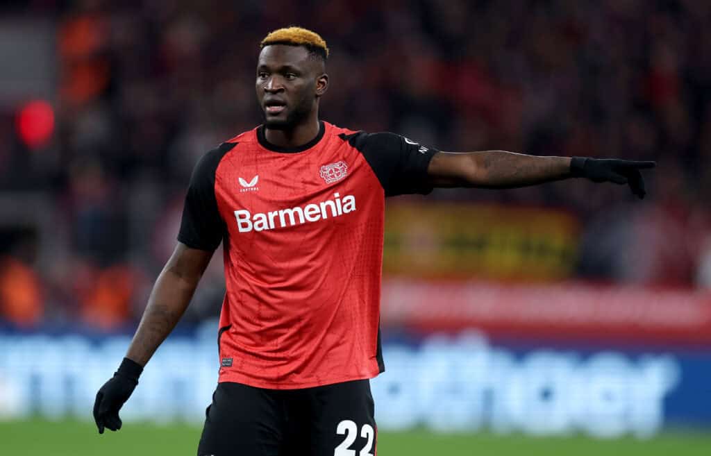 Schon im Winter stand Victor Boniface unmittelbar vor einem Wechsel nach Saudi-Arabien. In Zukunft könnte es den Bayer-Stürmer jedoch in die Premier League verschlagen. Newcastle United gilt als interessiert.