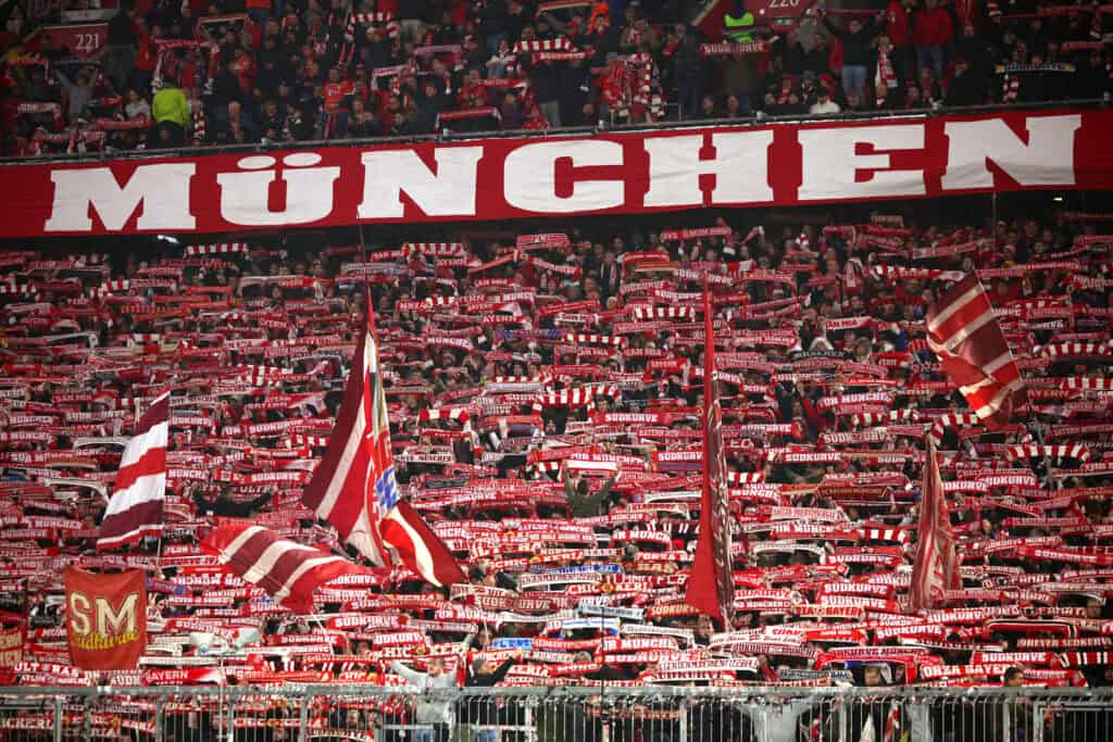 Die Südkurve des FC Bayern
