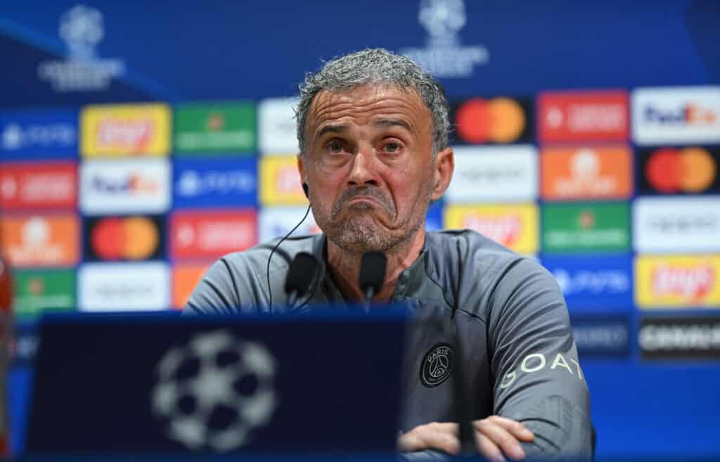 Luis Enrique auf einer Champions-League-Pressekonferenz