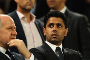 Nasser Al-Khelaifi auf der Tribüne