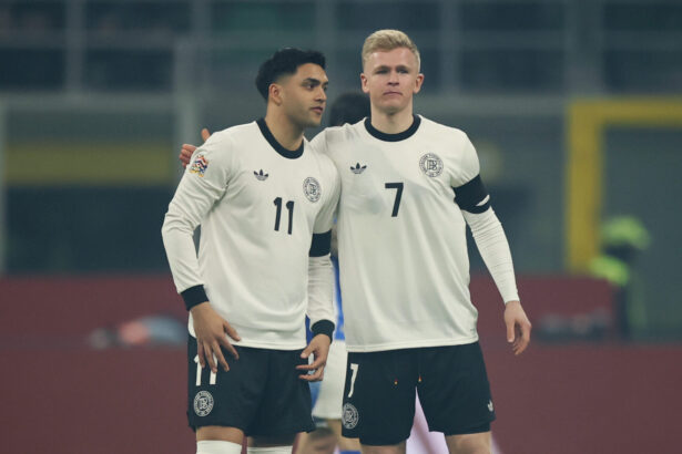 Nadiem Amiri und Jonathan Burkardt bei der Nationalmannschaft
