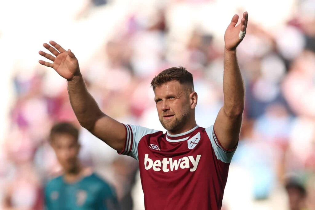 Niclas Füllkrug bejubelte sein erstes Tor für West Ham United.