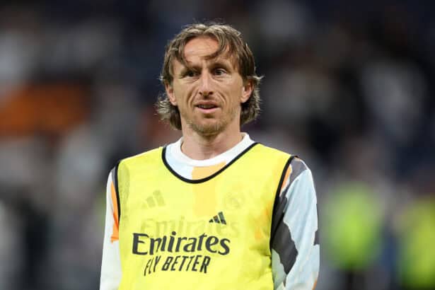 Luka Modric beim Aufwärmen